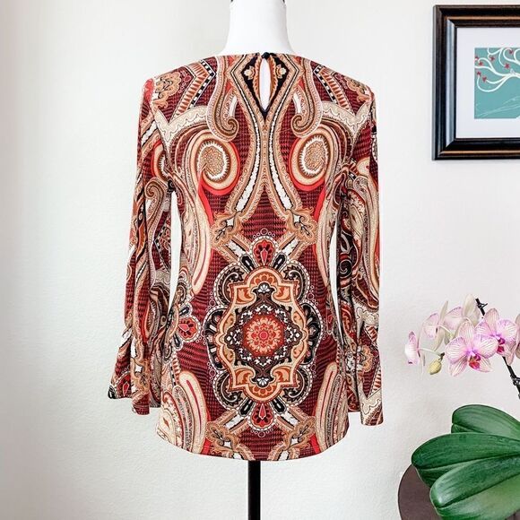 🍋 Chico’s • 3/4 Sleeve Boho Top - Picture 5 of 13